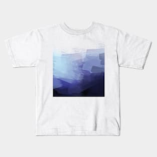 Modern Art Abstract Landscape Blue Turquoise Kids T-Shirt